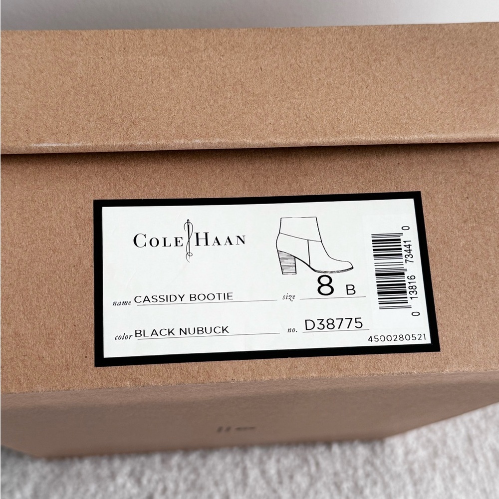 Cole Haan Cassidy Bootie Black Nubuck Size 8 B — Grand.OS (Nike Air) Cushioning - Picture 7 of 8